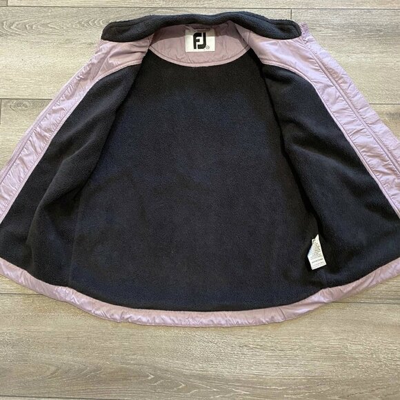 WOMEN’S Footjoy Purple Golfing Golf Fleece Lined Vest Sz Medium Fj - Picture 7 of 8